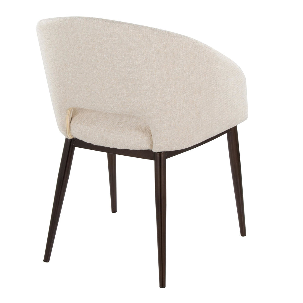 Renee Chair - Copper Metal, Cream Noise Fabric