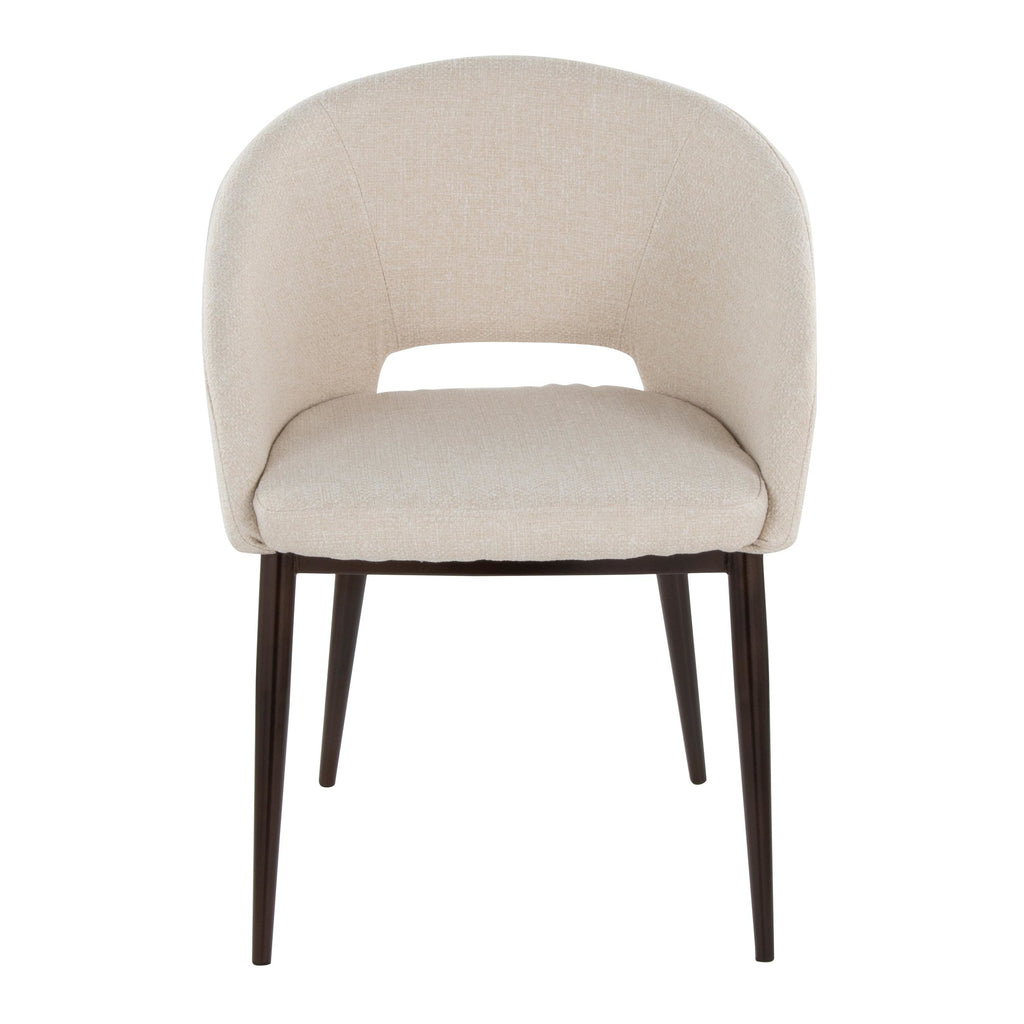 Renee Chair - Copper Metal, Cream Noise Fabric