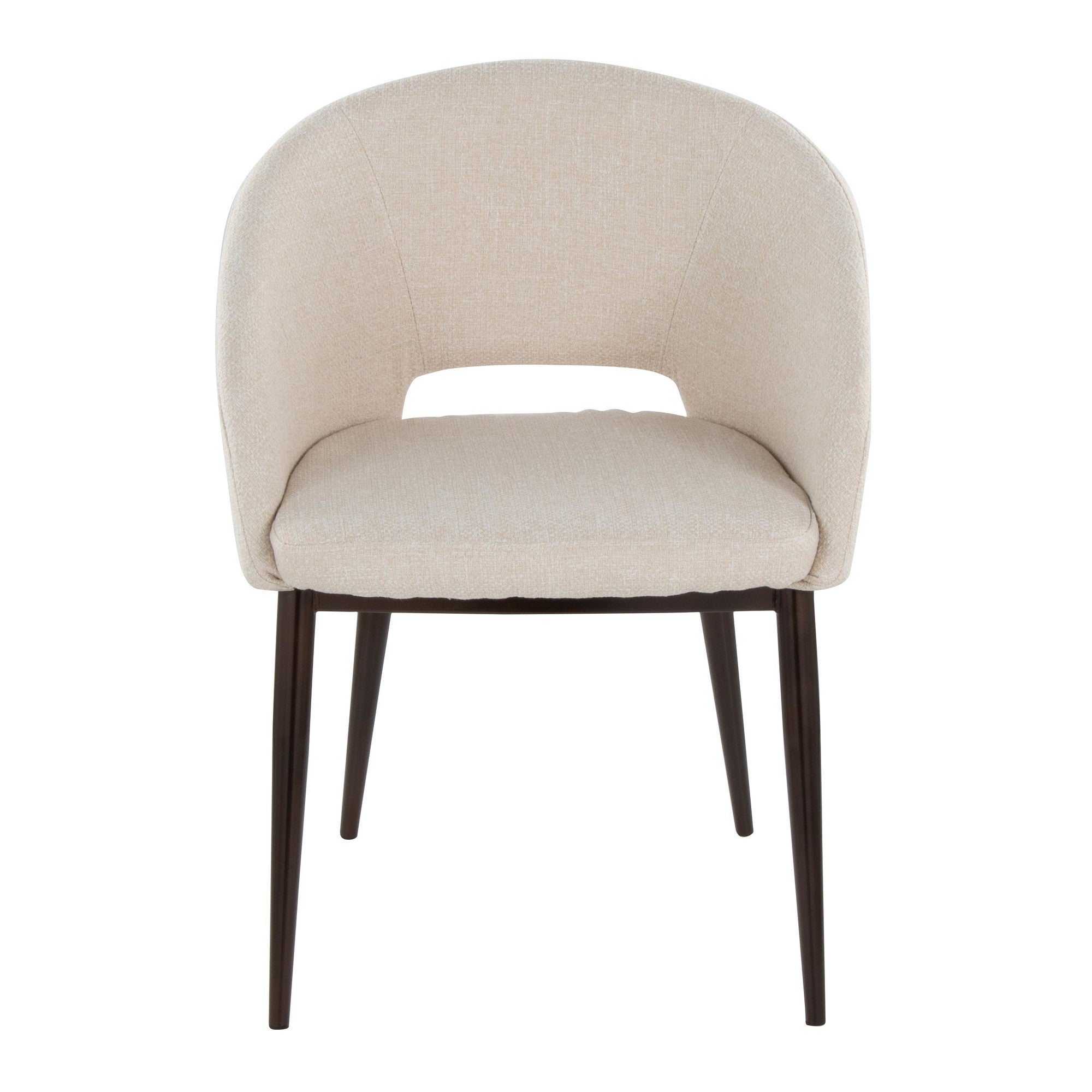 Renee Chair - Copper Metal, Cream Noise Fabric
