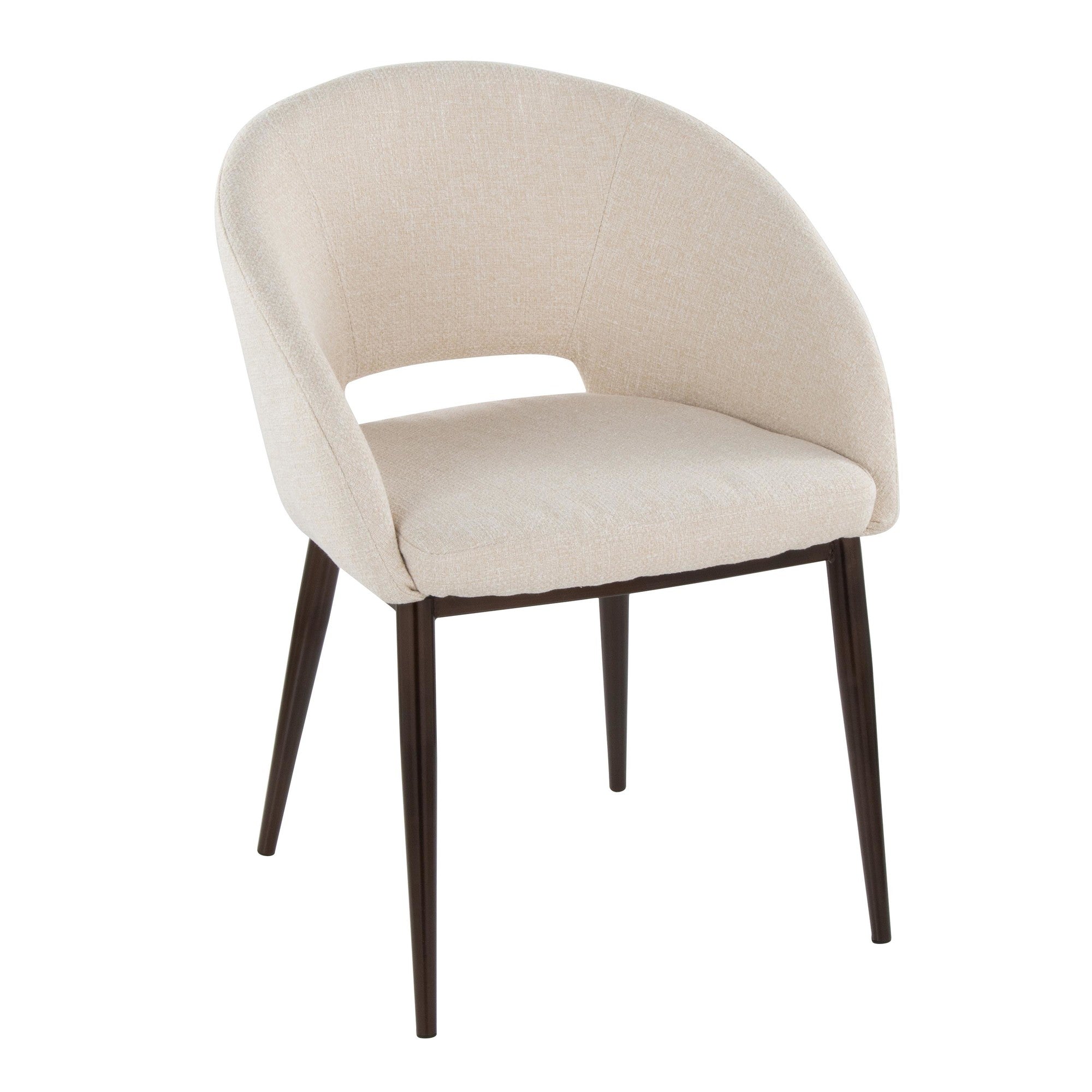 Renee Chair - Copper Metal, Cream Noise Fabric
