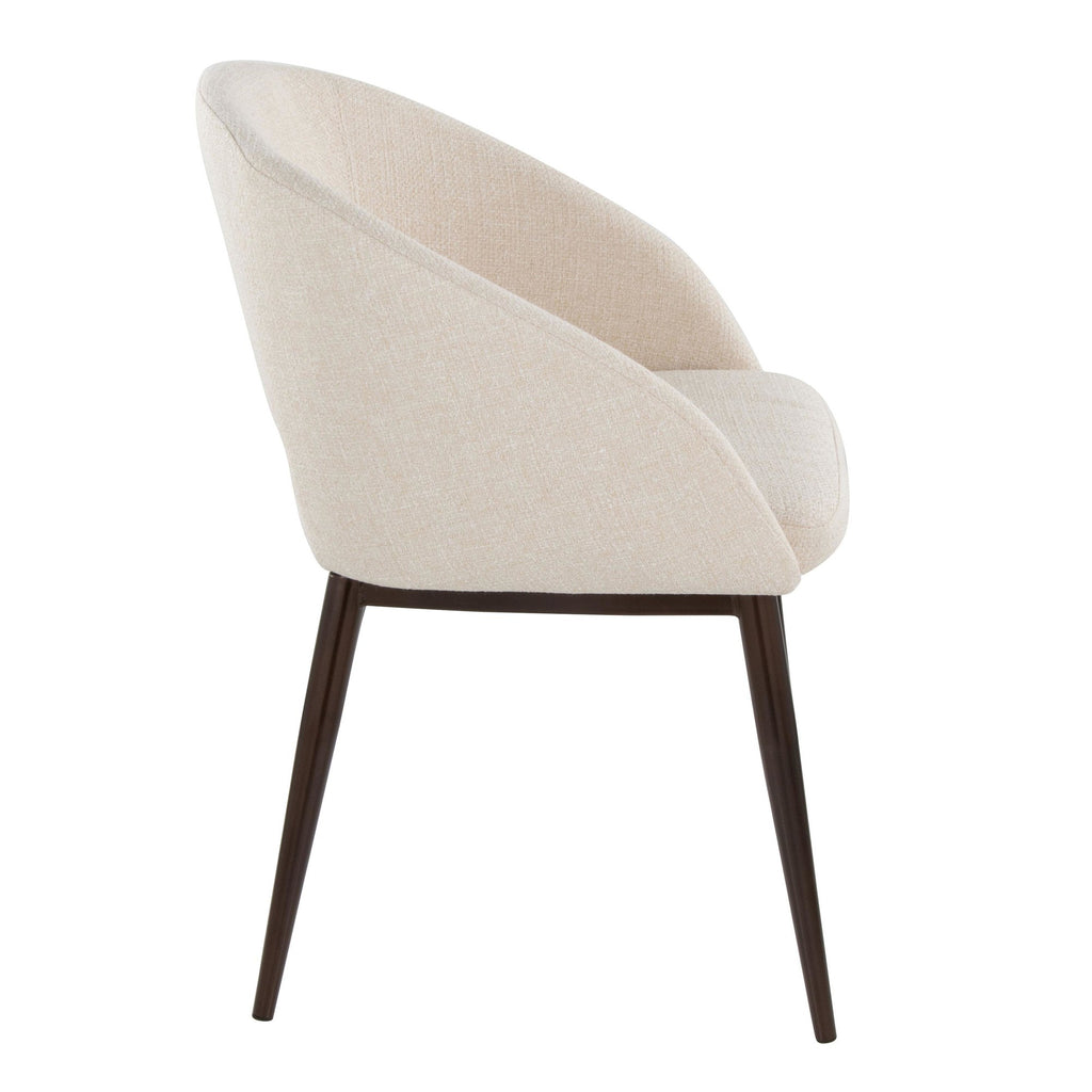 Renee Chair - Copper Metal, Cream Noise Fabric