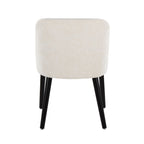 Rina Chair - Set of 2 - Black Wood, Cream Fabric