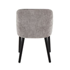 Rina Chair - Set of 2 - Black Wood, Grey Fabric