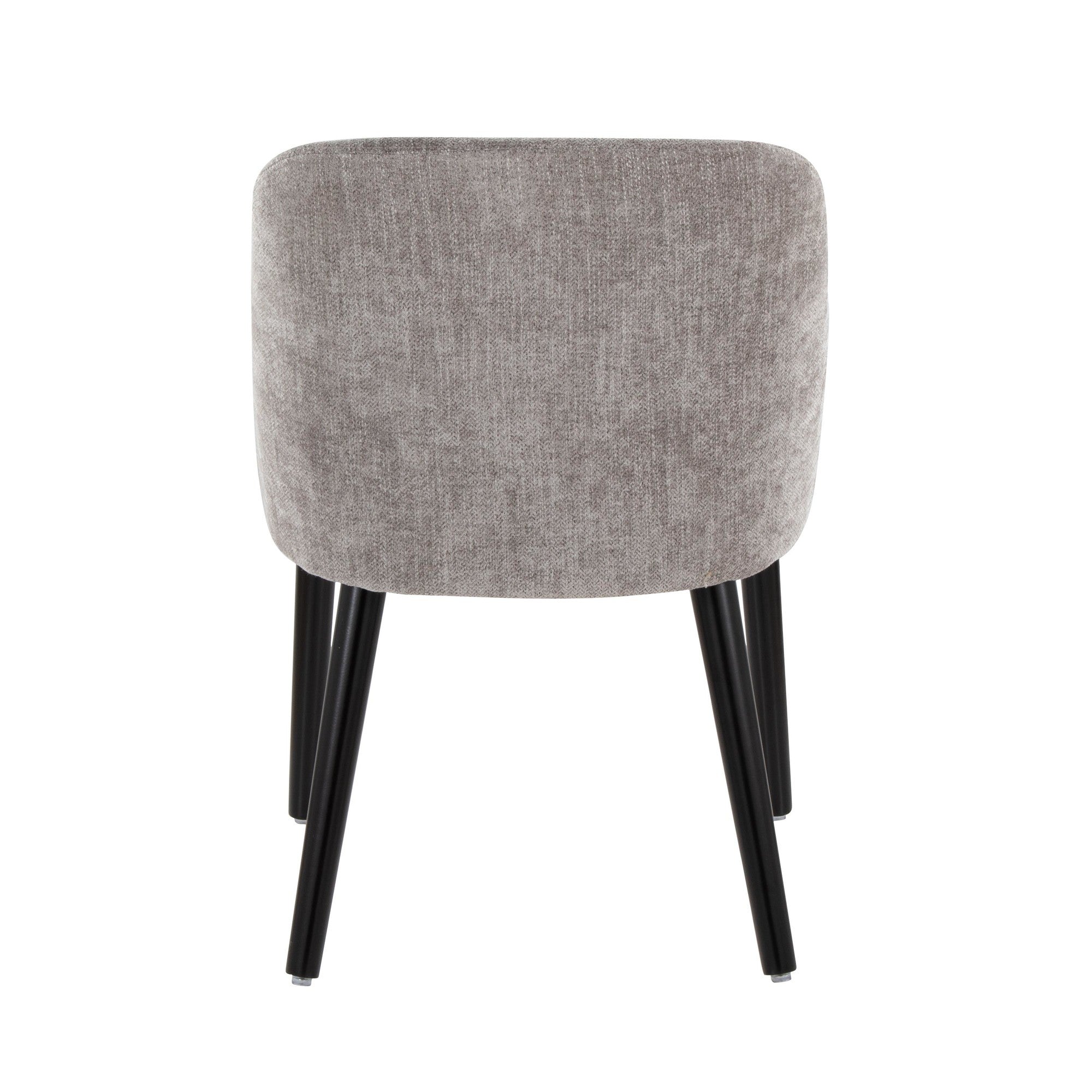Rina Chair - Set of 2 - Black Wood, Grey Fabric