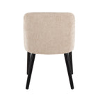Rina Chair - Set of 2 - Black Wood, Light Brown Fabric