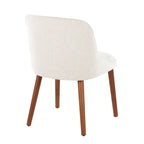 Rina Chair - Set of 2 - Walnut Wood, Cream Fabric
