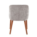 Rina Chair - Set of 2 - Walnut Wood, Grey Fabric