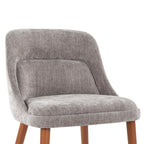 Rina Chair - Set of 2 - Walnut Wood, Grey Fabric