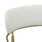 Savannah Chair - Set of 2 - Black Wood, Gold Metal, Cream Fabric