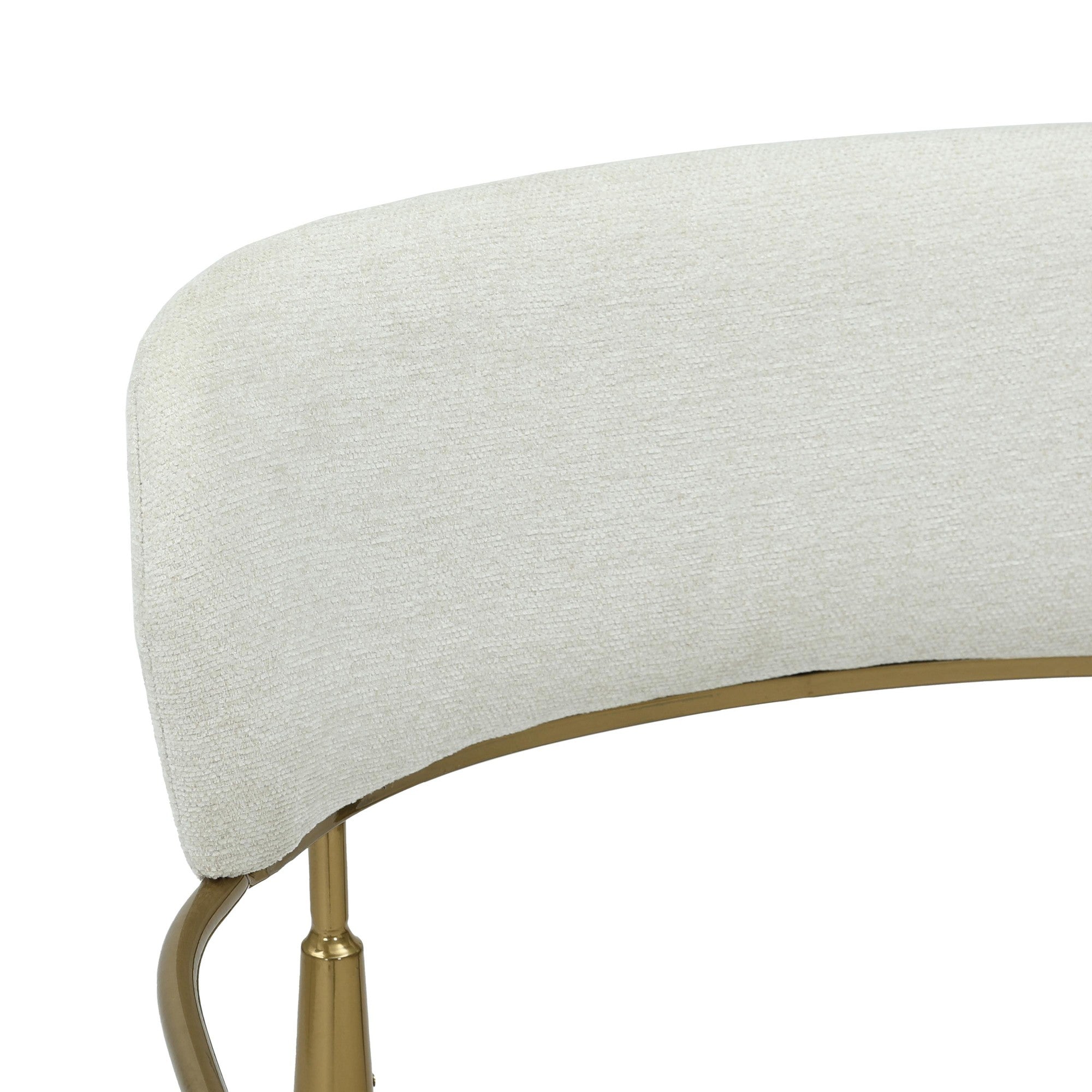 Savannah Chair - Set of 2 - Black Wood, Gold Metal, Cream Fabric