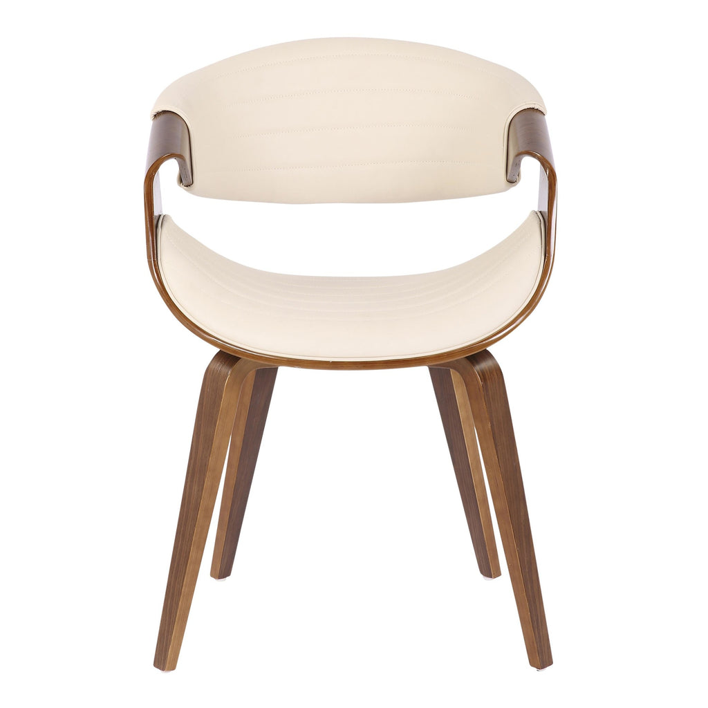 Symphony Chair - Walnut Wood, Cream PU