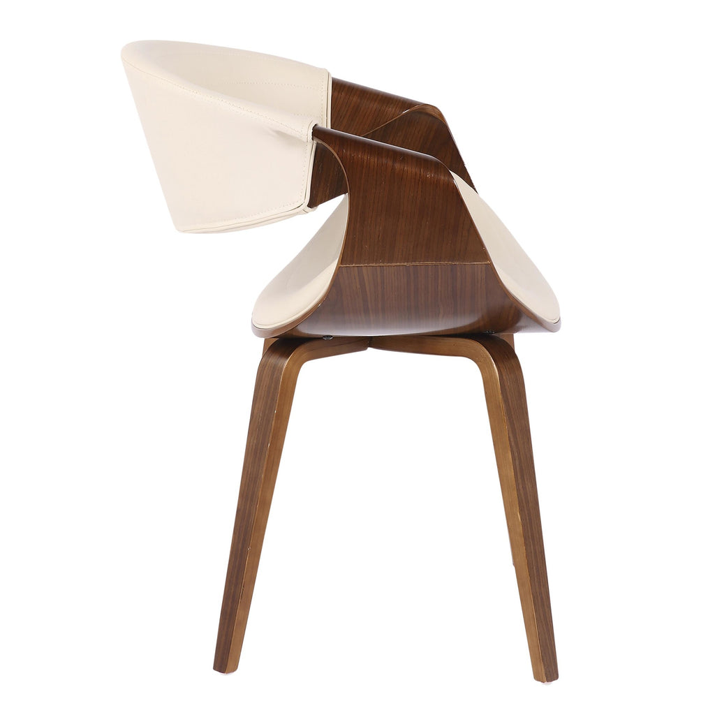Symphony Chair - Walnut Wood, Cream PU