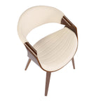 Symphony Chair - Walnut Wood, Cream PU