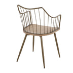 Winston Chair - Antique Copper Metal, Whitewashed Wood