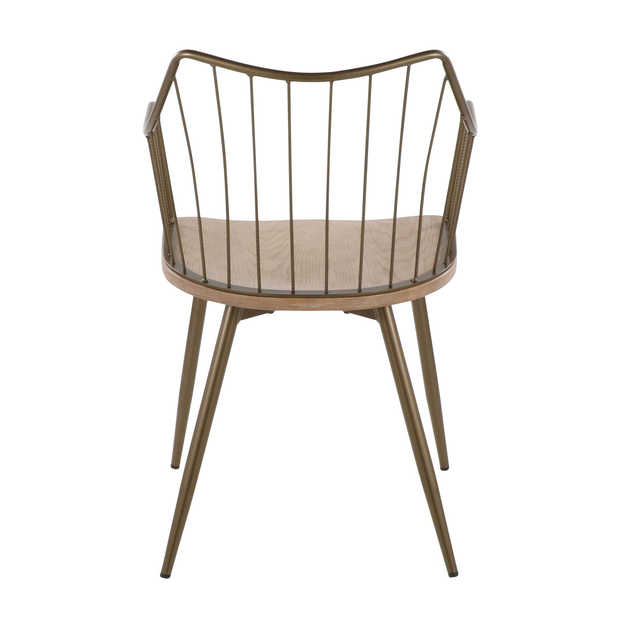 Winston Chair - Antique Copper Metal, Whitewashed Wood