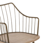 Winston Chair - Antique Copper Metal, Whitewashed Wood