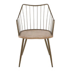 Winston Chair - Antique Copper Metal, Whitewashed Wood