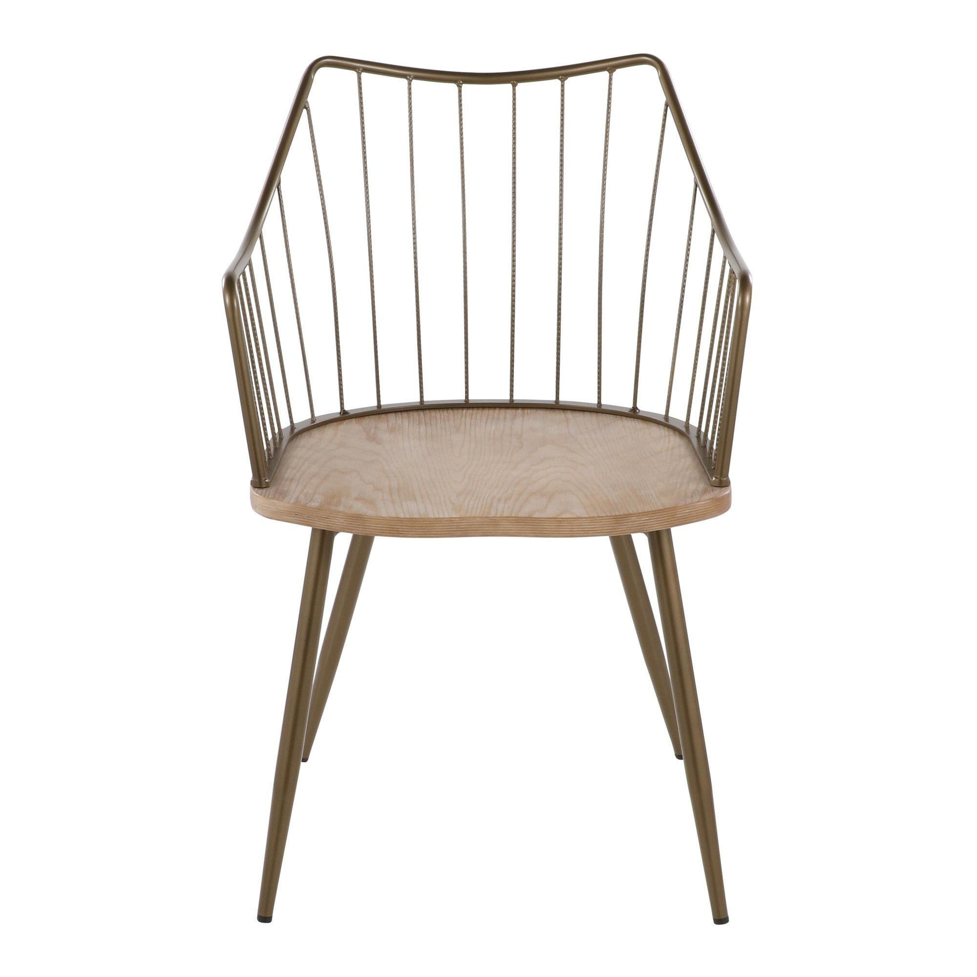 Winston Chair - Antique Copper Metal, Whitewashed Wood