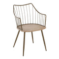 Winston Chair - Antique Copper Metal, Whitewashed Wood