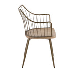 Winston Chair - Antique Copper Metal, Whitewashed Wood