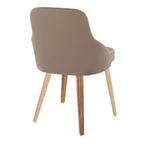 York Upholstered Chair - Set of 2 - Zebra Wood, Brown PU
