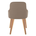 York Upholstered Chair - Set of 2 - Zebra Wood, Brown PU