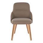 York Upholstered Chair - Set of 2 - Zebra Wood, Brown PU
