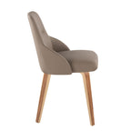 York Upholstered Chair - Set of 2 - Zebra Wood, Brown PU