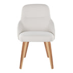 York Upholstered Chair - Set of 2 - Zebra Wood, White PU