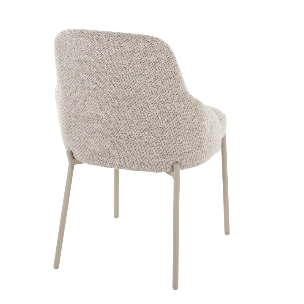 York Upholstered Chair - Set of 2 - Latte Metal, Oatmeal Fabric