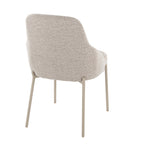 York Upholstered Chair - Set of 2 - Latte Metal, Oatmeal Fabric