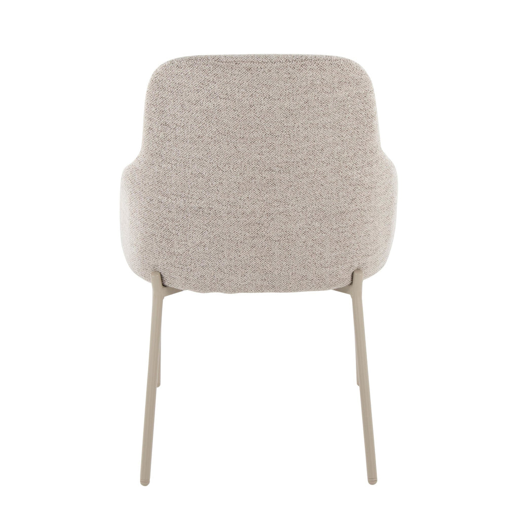 York Upholstered Chair - Set of 2 - Latte Metal, Oatmeal Fabric