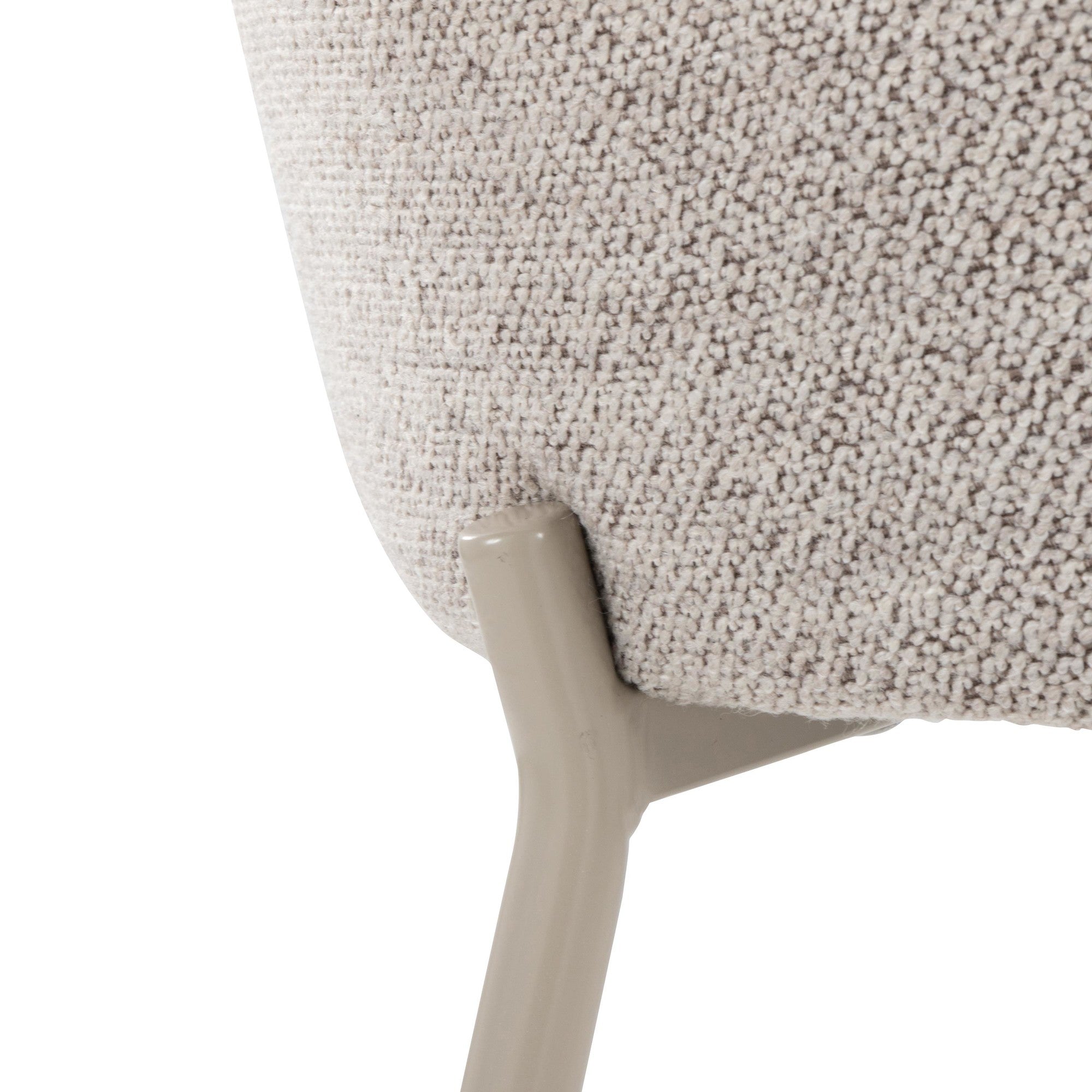 York Upholstered Chair - Set of 2 - Latte Metal, Oatmeal Fabric