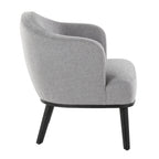 Ahoy Accent Chair - Black Wood, Grey Fabric