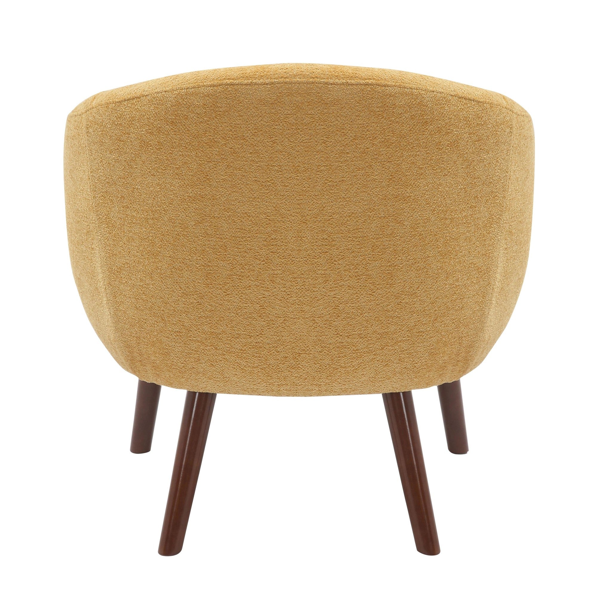 Ashland Lounge Chair - Walnut Wood, Yellow Fabric