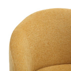 Ashland Lounge Chair - Walnut Wood, Yellow Fabric