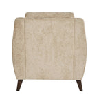 Carly Upholstered Armchair - Espresso Wood, Beige Fabric