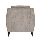 Carly Upholstered Armchair - Espresso Wood, Pewter Fabric