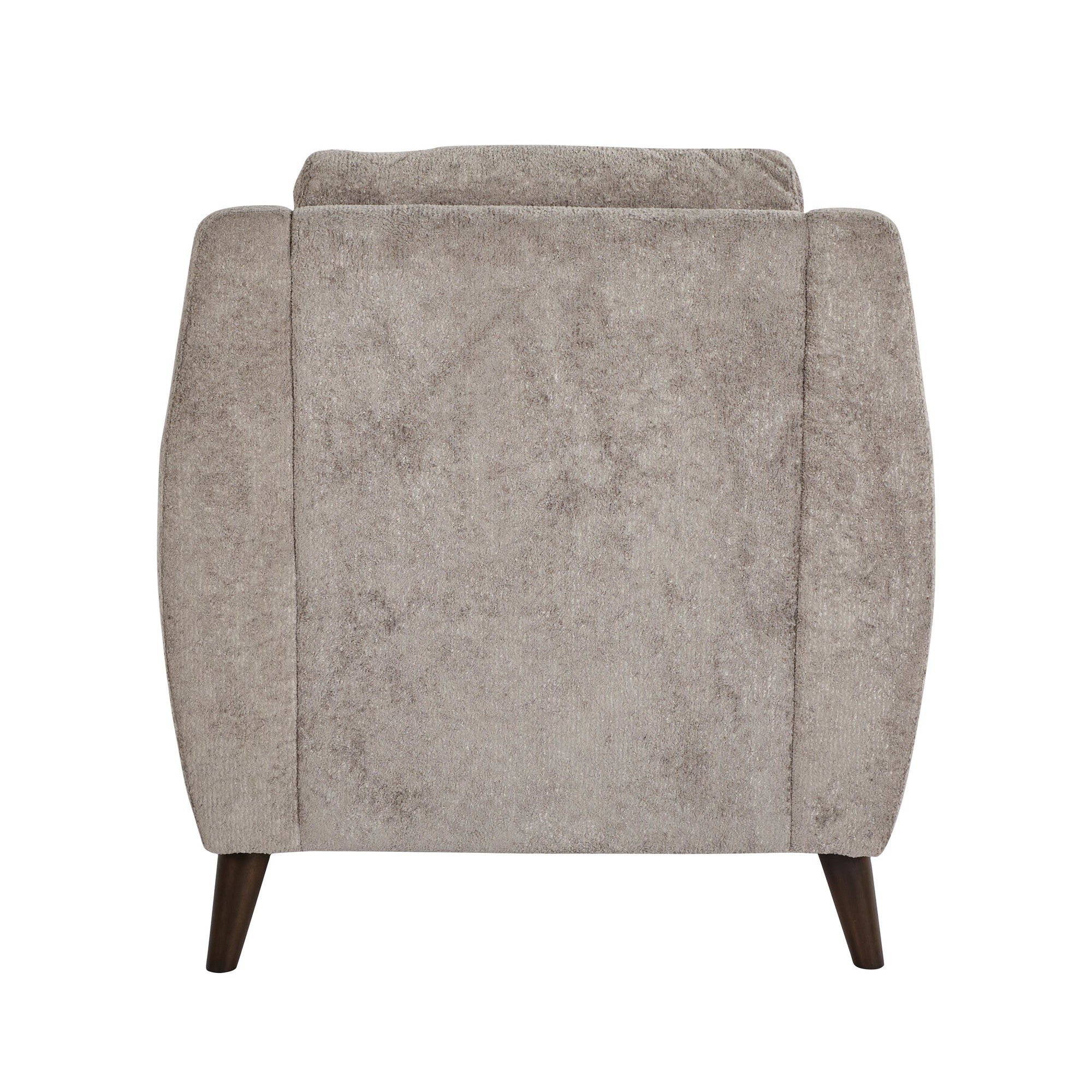 Carly Upholstered Armchair - Espresso Wood, Pewter Fabric