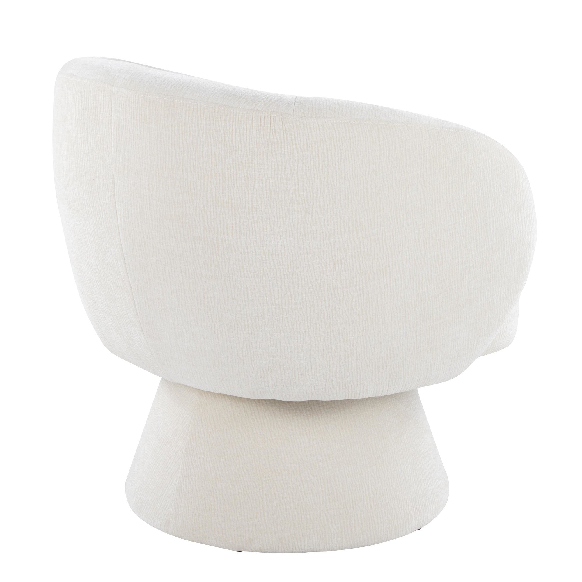 Fran Swivel Accent Chair - Cream Fabric