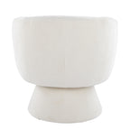 Fran Swivel Accent Chair - Cream Fabric