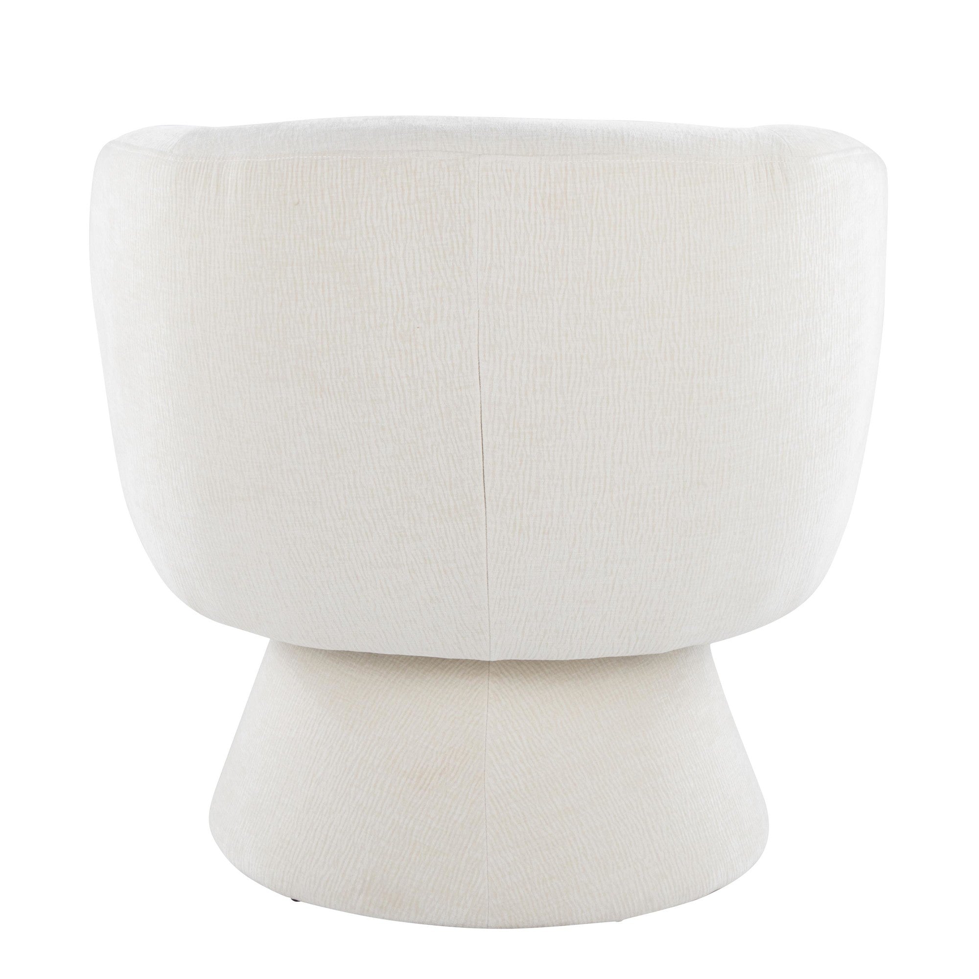 Fran Swivel Accent Chair - Cream Fabric