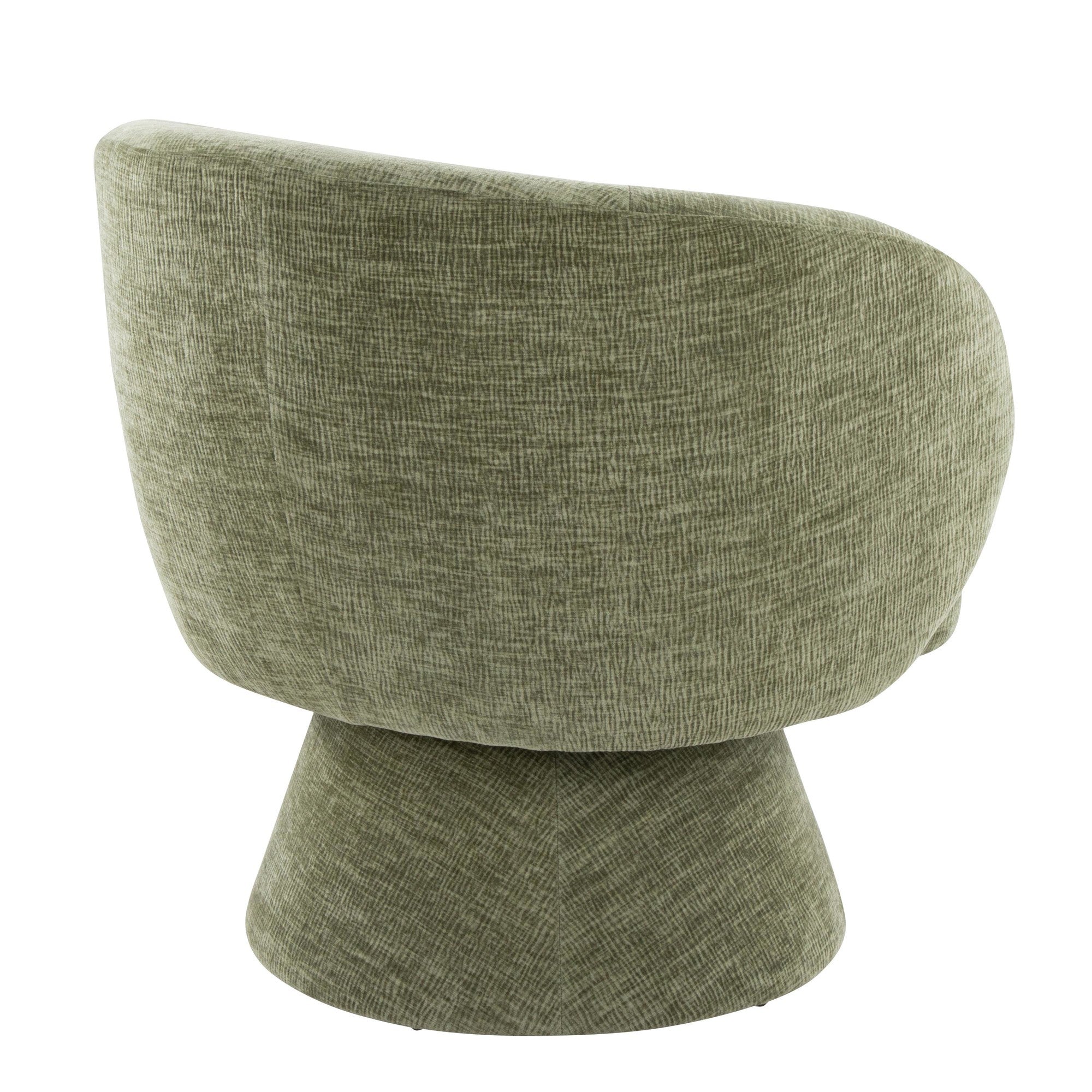 Fran Swivel Accent Chair - Green Fabric