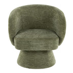 Fran Swivel Accent Chair - Green Fabric