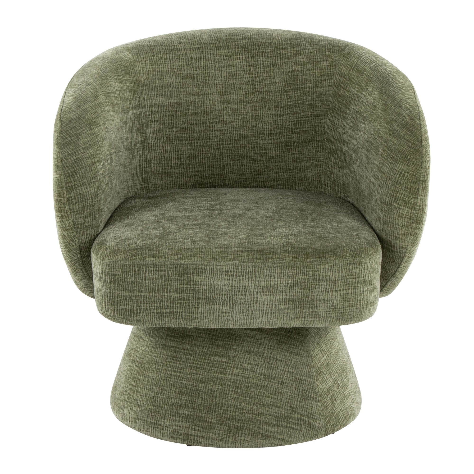 Fran Swivel Accent Chair - Green Fabric