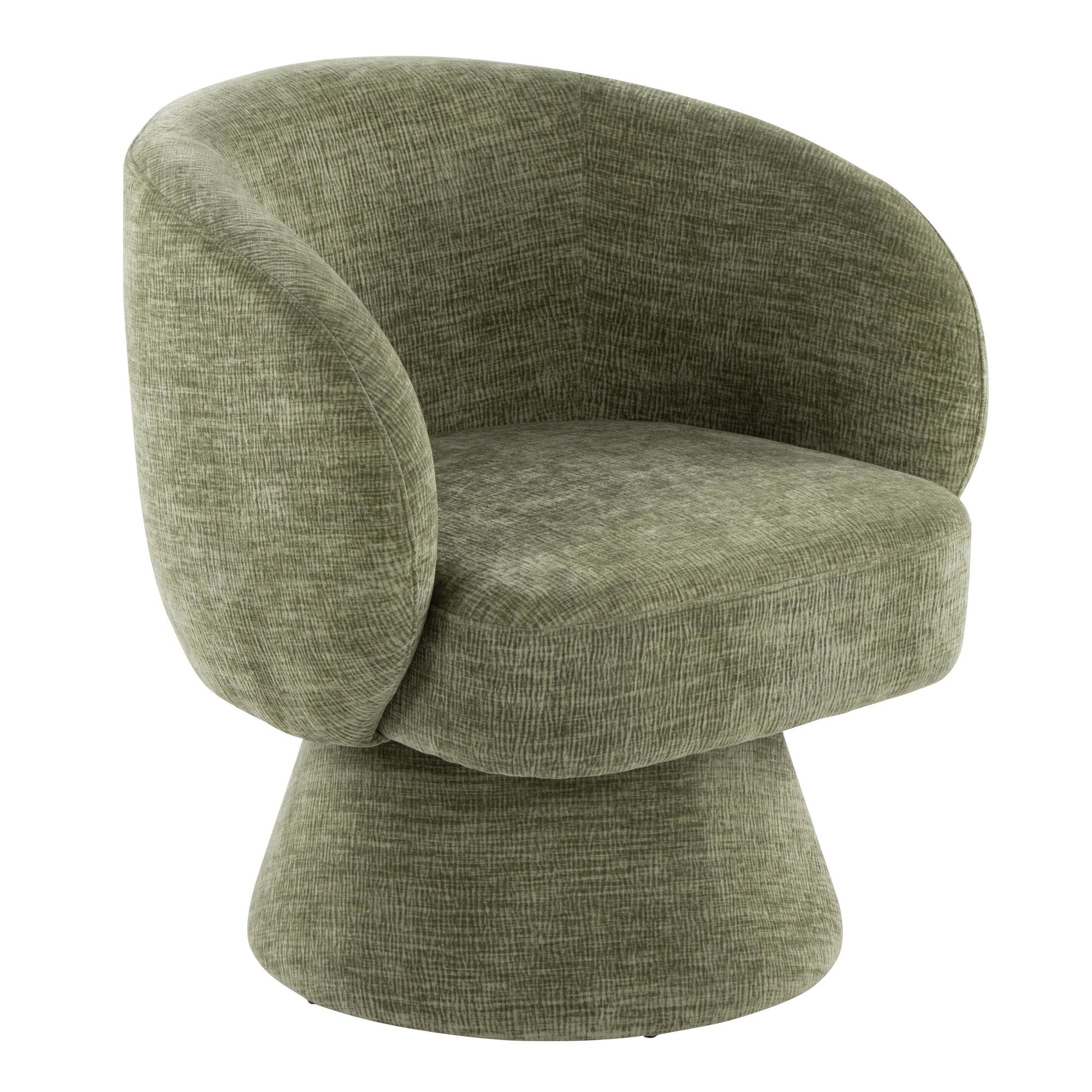 Fran Swivel Accent Chair - Green Fabric