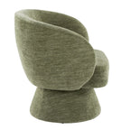 Fran Swivel Accent Chair - Green Fabric