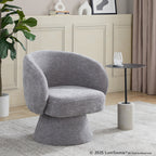 Fran Swivel Accent Chair - Grey Fabric