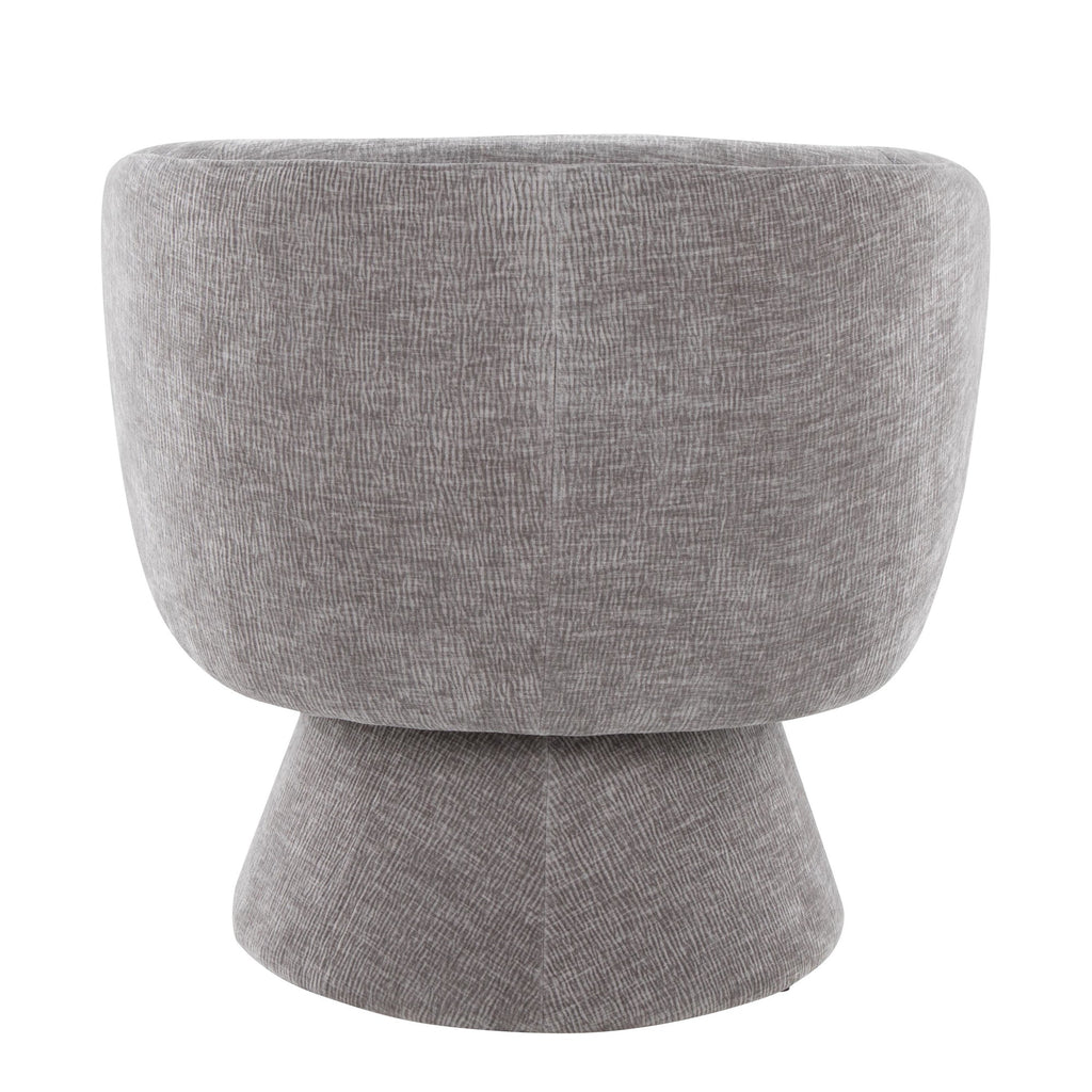 Fran Swivel Accent Chair - Grey Fabric