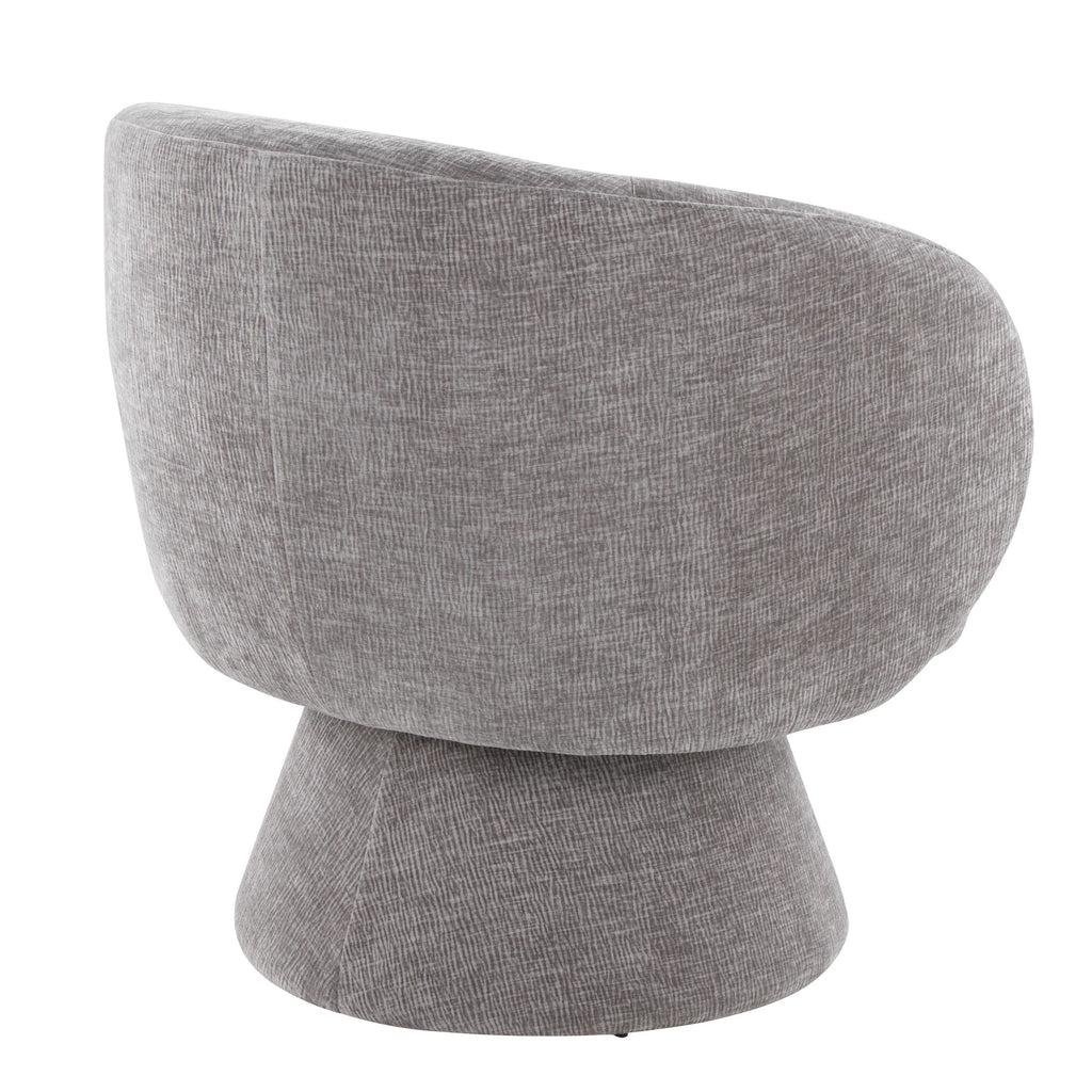 Fran Swivel Accent Chair - Grey Fabric